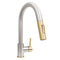 ZLINE Autograph Edition Gemini Pull Down Single Handle Kitchen Faucet in Brushed Nickel and Champagne Bronze (GEM-KF-ZBNCB)