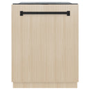 ZLINE Autograph Edition 24-Inch Monument Series 3rd Rack Top Touch Control Tall Tub Dishwasher in Custom Panel Ready with Matte Black Handle (DWMTZ-24-MB)