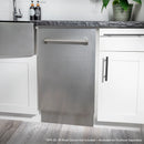 ZLINE Autograph Edition 18-Inch Tallac Series 3rd Rack Top Control Dishwasher in Custom Panel Ready with Champagne Bronze Handle (DWVZ-18-CB)