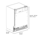 ZLINE Autograph Edition 24-Inch Tallac Series 3rd Rack Top Control Built-In Tall Tub Dishwasher in Custom Panel Ready with Polished Gold Handle (DWVZ-24-G)