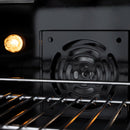 ZLINE Autograph Edition 36-Inch 5.2 cu. ft. Paramount Dual Fuel Range with 6 Burner Gas Cooktop and Electric Convection Oven in Black Stainless Steel with Champagne Bronze Accents (SDRBZ-36-CB)