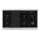 ZLINE Autograph Edition 48-Inch Paramount Gas Range with 8 Burner and Double Oven in Black Matte Doors with Champagne Bronze Accents (SGRSZ-BLM-48-CB)