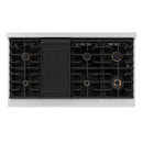 ZLINE Autograph Edition 48-Inch 6.7 cu. ft. Paramount Double Oven Dual Fuel Range with 8 Burner Gas Cooktop in Satin Stainless Steel and Polished Gold Accents (SDRSZ-48-G)