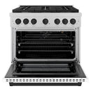 ZLINE Autograph Edition 36-Inch Paramount Gas Range with 6 Burner and Convection Gas Oven with White Matte Door and Matte Black Accents (SGRSZ-WM-36-MB)