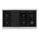 ZLINE Autograph Edition 48-Inch Paramount Gas Range with 8 Burner Double Oven in White Matte Doors and Champagne Bronze Accents (SGRSZ-WM-48-CB)