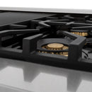 ZLINE Legacy Series Autograph Edition 48-inch Dual Fuel Range with Gas Stove and 6.0 Cu. Ft. Electric Oven in Fingerprint Resistant DuraSnow® Stainless Steel with Black Matte Door and Champagne Bronze Accents (RASZ-BLM-48-CB)