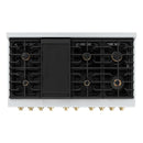 ZLINE 5-Piece Appliance Package - 48-Inch Paramount Autograph Dual Fuel Range, Wall Mount Range Hood, 36-Inch French Door Refrigerator with Water Dispenser, Dishwasher, and 30-Inch Microwave Drawer in Stainless Steel with Champagne Bronze Accents