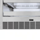 ZLINE Autograph Edition 24-Inch Touchstone 151 Can Beverage Fridge with Satin Stainless Steel Glass Door and Polished Gold Handle (RBSOZ-SN-24-G)