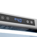 ZLINE Autograph Edition 24-Inch Touchstone Dual Zone 44 Bottle Wine Cooler with Satin Stainless Steel Glass Door and Matte Black Handle (RWDOZ-SN-24-MB)