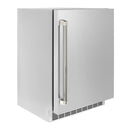 ZLINE Autograph 24-Inch Touchstone Beverage Fridge with Stainless Steel Door and Nickel Helix Handle (RBSOZ-ST-24-KPN)