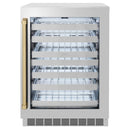 ZLINE Autograph Edition 24-Inch Touchstone Dual Zone 44 Bottle Indoor/Outdoor Wine Cooler With Stainless Steel Glass Door And Champagne Bronze Handle (RWDOZ-GS-24-CB)