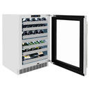 ZLINE Autograph 24-Inch Touchstone Dual Zone Wine Cooler with Stainless Steel with Glass Door & Nickel Helix Handle (RWDOZ-GS-24-KPN)