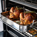 ZLINE Autograph 30-Inch True Convection Double Wall Oven in Satin Steel with Nickel Helix Handles (WADSZ-30-KPN)