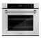 ZLINE Autograph 30-Inch True Convection Single Wall Oven in Satin Steel with Nickel Helix Handle (WASSZ-30-KPN)