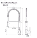 ZLINE Autograph Edition Sierra Pull Down Spring Single Handle Kitchen Faucet in Brushed Nickel and Champagne Bronze (SRA-KF-ZBNCB)