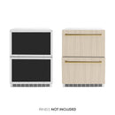 ZLINE Autograph Edition 24-Inch Touchstone 168 Can Outdoor Rated Dual Refrigerator Drawer with Panel-Ready Doors and Polished Gold Handles (RDSPOZ-24-G)
