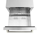 ZLINE Autograph 24-Inch Touchstone Refrigerator Drawer with Steel Doors & Nickel Helix Handles (RDSOZ-ST-24-KPN)