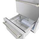 ZLINE Autograph 24-Inch Touchstone Refrigerator Drawer with Steel Doors & Nickel Helix Handles (RDSOZ-ST-24-KPN)