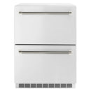 ZLINE Autograph 24-Inch Touchstone Refrigerator Drawer with Steel Doors & Nickel Helix Handles (RDSOZ-ST-24-KPN)