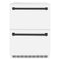 ZLINE Autograph Edition 24 In-Inch Touchstone Refrigerator Drawer in White Matte and Matte Black Handles (RDSOZ-WM-24-MB)