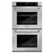 ZLINE Autograph 30-Inch True Convection Double Wall Oven in Stainless Steel & Nickel Helix Handles (WADZ-30-KPN)