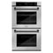 ZLINE 30-Inch Autograph Edition Professional True Convection Double Wall Oven with Air Fry and Self Clean in Stainless Steel with Matte Black Handles (WADZ-30-MB)