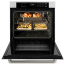 ZLINE Autograph 30-Inch True Convection Single Wall Oven in Stainless Steel & Nickel Helix Handle (WASZ-30-KPN)