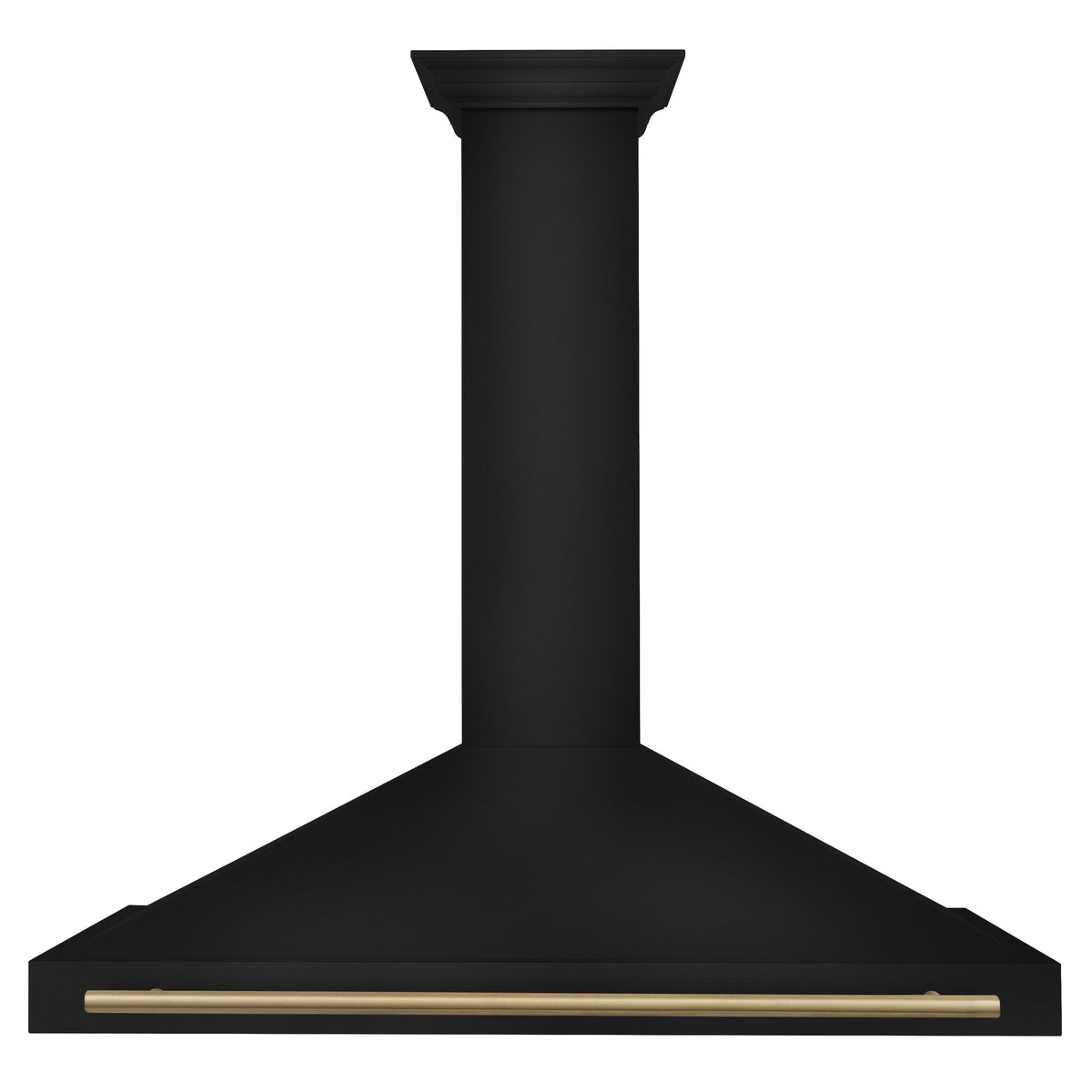 ZLINE 48-Inch Autograph Edition Outdoor Black Stainless Steel Wall Mount Range Hood with Champagne Bronze Handle (BSKB4Z-48-CB)