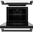 ZLINE Autograph Edition 30-Inch Professional True Convection Double Wall Oven with Air Fry and Self Clean in Stainless Steel with White Matte Doors and Matte Black Handles (WADZ-WM-30-MB)