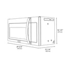 ZLINE 30-Inch 1.5 cu. ft. Over the Range Microwave in Black Stainless Steel with Modern Handle and Set of 2 Charcoal Filters (MMWO-OTRCF-30-BS)