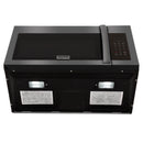 ZLINE 2-Piece Appliance Package - 30-Inch Rangetop and Over-the-Range Microwave with Modern Handle in Black Stainless Steel (2KP-RTBOTR30)