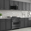 ZLINE 30-Inch 1.5 cu. ft. Over the Range Microwave in Black Stainless Steel with Traditional Handle and Set of 2 Charcoal Filters (MWO-OTRCFH-30-BS)