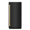 ZLINE Autograph Edition 15-Inch Touchstone Clear Cube Ice Maker with Drain Pump in Black Stainless Steel and Gold Handle (ICCDZ-BS-15-G)