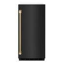 ZLINE Autograph 15-Inch Touchstone Clear Cube Ice Maker with Black Stainless Steel Door & Bronze Helix Handle (ICCDZ-BS-15-KCB)