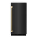 ZLINE Autograph 15-Inch Touchstone Gourmet Ice Maker with Black Stainless Steel Door & Bronze Helix Handle (IGMDZ-BS-15-KCB)