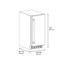 ZLINE Autograph 15-Inch Touchstone Gourmet Ice Maker with Black Stainless Steel Door & Gold Helix Handle (IGMDZ-BS-15-KG)