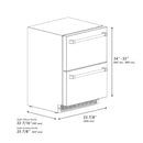 ZLINE 24-Inch Touchstone Refrigerator Drawer in Black Stainless Steel (RDSO-BS-24)