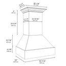 ZLINE 36-Inch Wooden Wall Mount Range Hood in Rustic Bright White Finish (355WW-36)