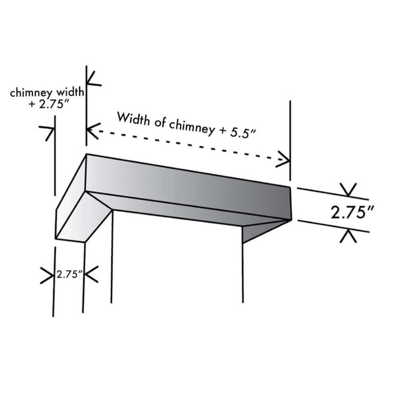 ZLINE Vented Crown Molding Profile 6 for Bright White Wall Mount Range Hoods (CM6V-KBWW)