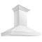 ZLINE 48-Inch Wooden Wall Mount Range Hood with 400 CFM Motor in Smooth Bright White Finish (KBWW-48)