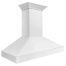 ZLINE 48-Inch Wooden Wall Mount Range Hood with 400 CFM Motor in Smooth Bright White Finish (KBWW-48)