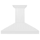 ZLINE 48-Inch Wooden Wall Mount Range Hood with 400 CFM Motor in Shiplap Bright White Finish (KPWW-48)