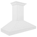 ZLINE 48-Inch Wooden Wall Mount Range Hood with 400 CFM Motor in Shiplap Bright White Finish (KPWW-48)