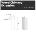 ZLINE 61-Inch Rustic Bright White Wooden Chimney Extension for 12 Ft. Ceiling (355WW-E)