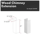 ZLINE 61-Inch Rustic Bright White Wooden Chimney Extension for 12 Ft. Ceiling (355WW-E)