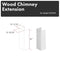 ZLINE 61-Inch Rustic Bright White Wooden Chimney Extension for 12 Ft. Ceiling (355WW-E)