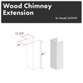 ZLINE 61-Inch Rustic Shiplap Bright White Wooden Chimney Extension for 12 Ft. Ceiling (365WW-E)