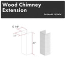 ZLINE 61-Inch Rustic Shiplap Bright White Wooden Chimney Extension for 12 Ft. Ceiling (365WW-E)