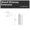 ZLINE 61-Inch Rustic Shiplap Bright White Wooden Chimney Extension for 12 Ft. Ceiling (365WW-E)