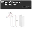 ZLINE 61-Inch Shiplap Bright White Wooden Chimney Extension for 12 Ft. Ceiling (KPWW-E)